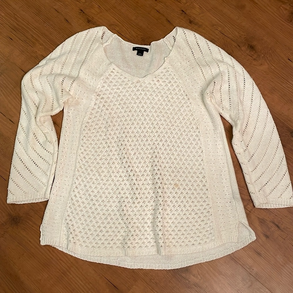 Attitude winter white knit sweater